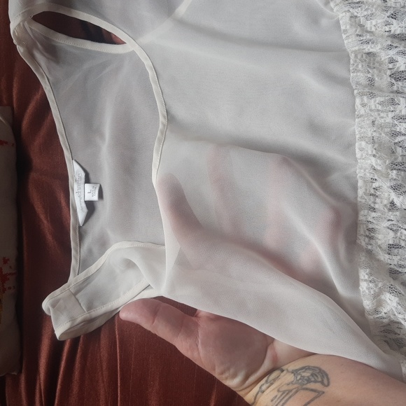 Charming Charlie semi sheer top 607A - Picture 9 of 9